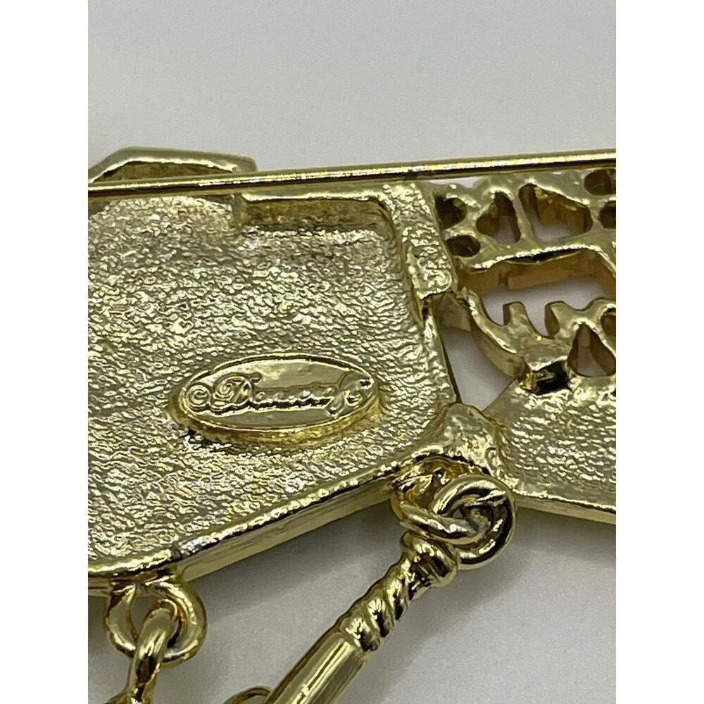 Vintage-1980's Gold Tone Danecraft 